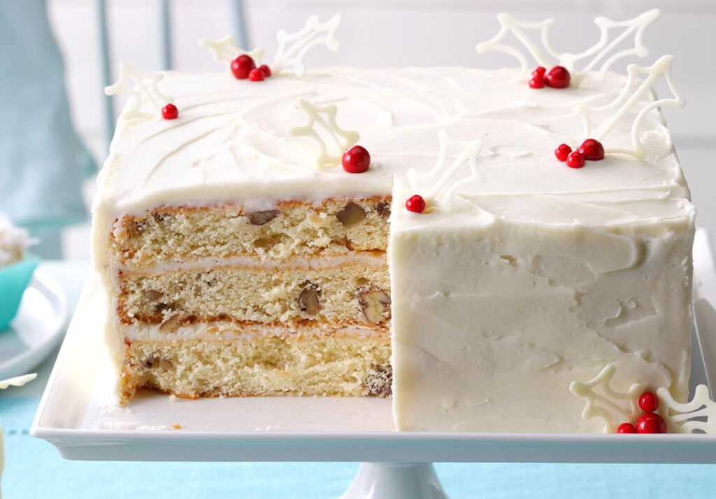 white Christmas cake recipe